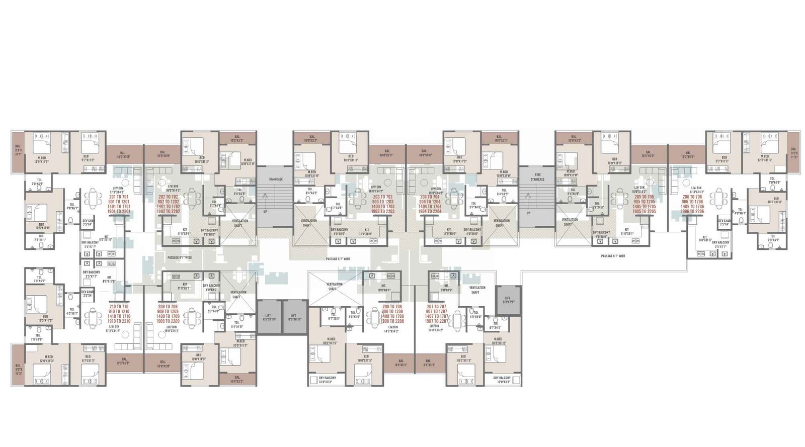 Kesar-High-Street-2-22-Typical-Floor-plan