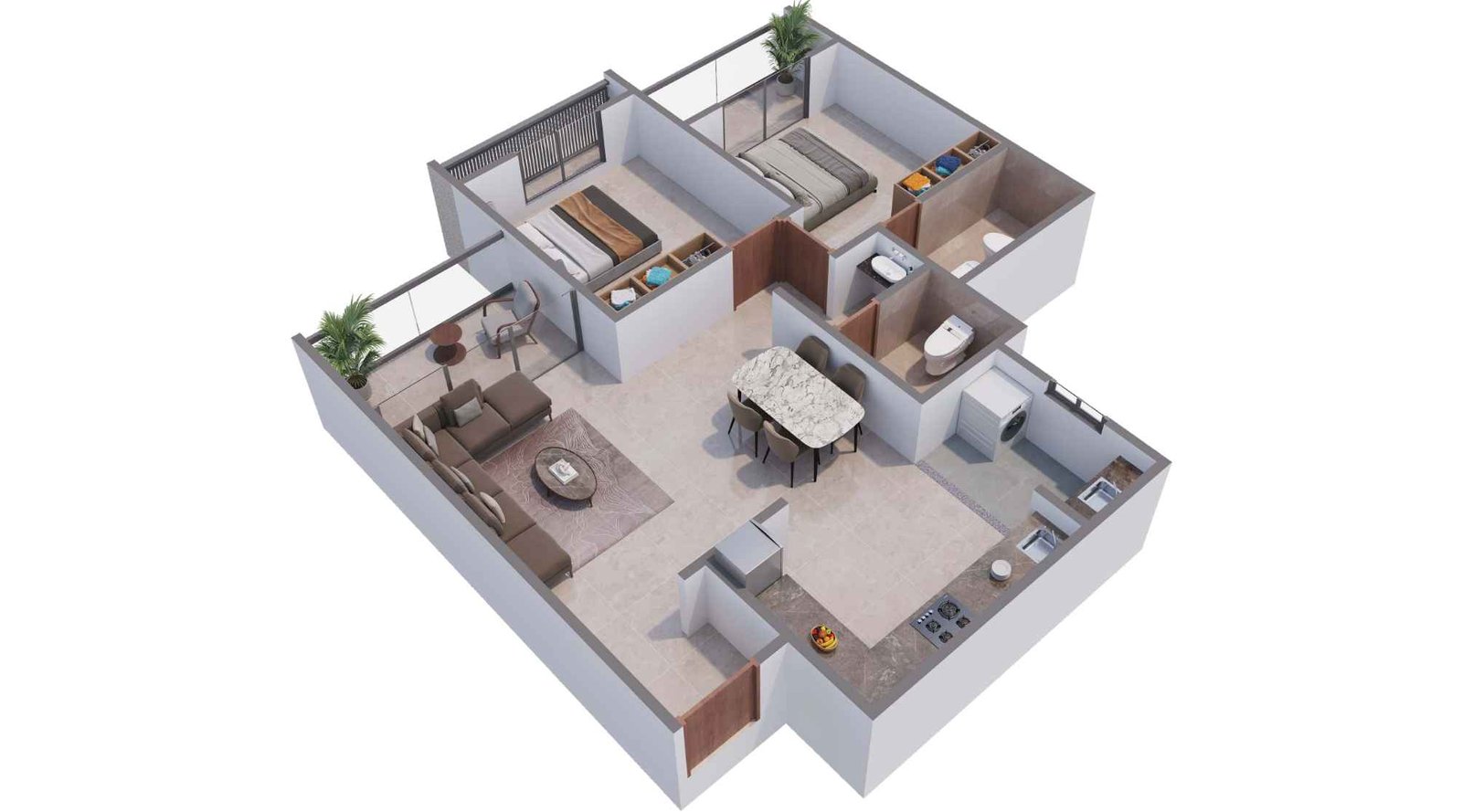 Kesar-High-Street-2BHK-3D-plan