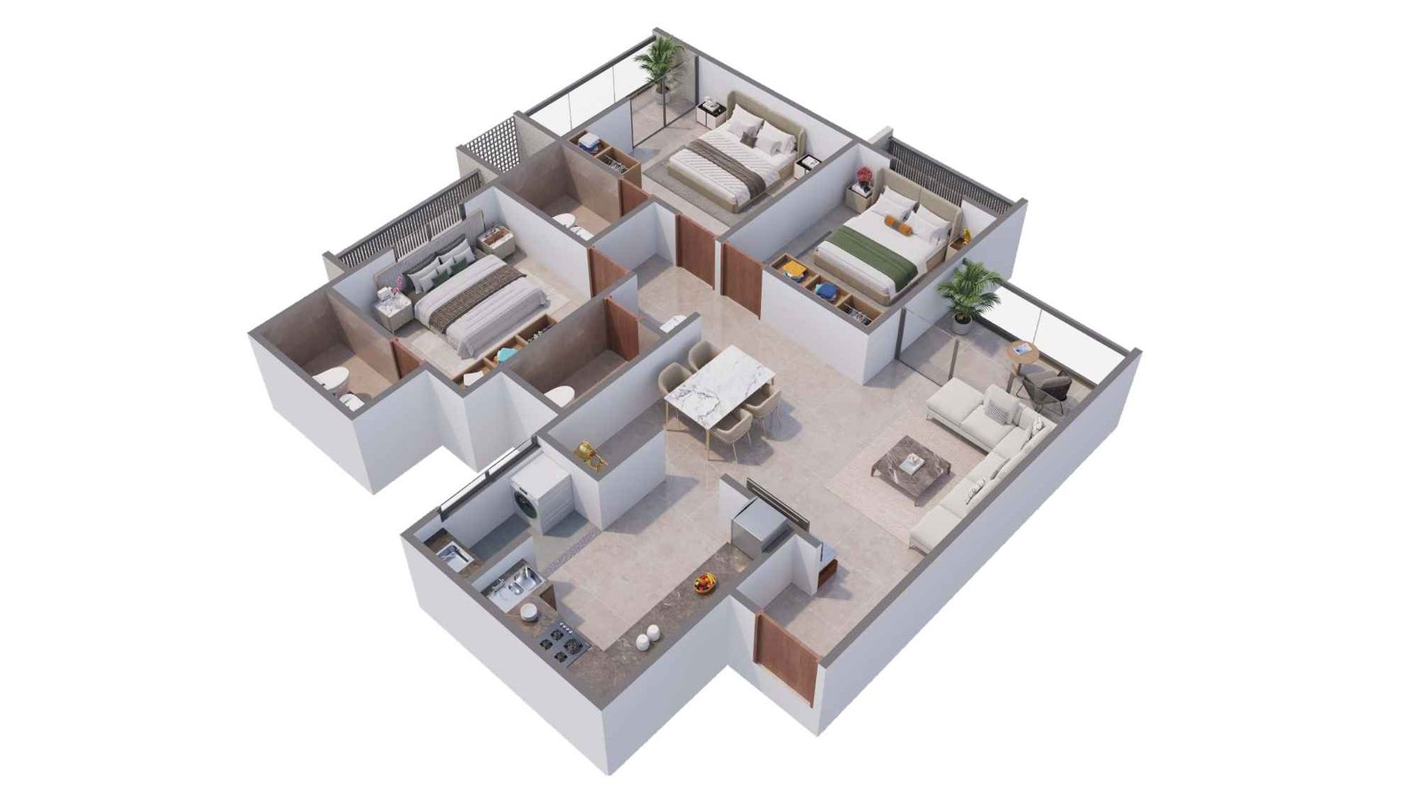 Kesar-High-Street-3BHK-3D-Floor-Plan